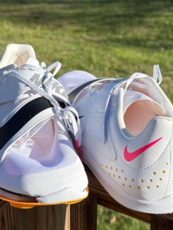 Nike Track Spikes Mens 13 White Orange Sprint Sport Core Running MS106 main image 11